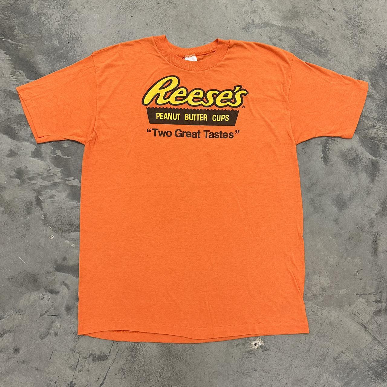 -late 80s reese's peanut butter cup tee -no visible... - Depop