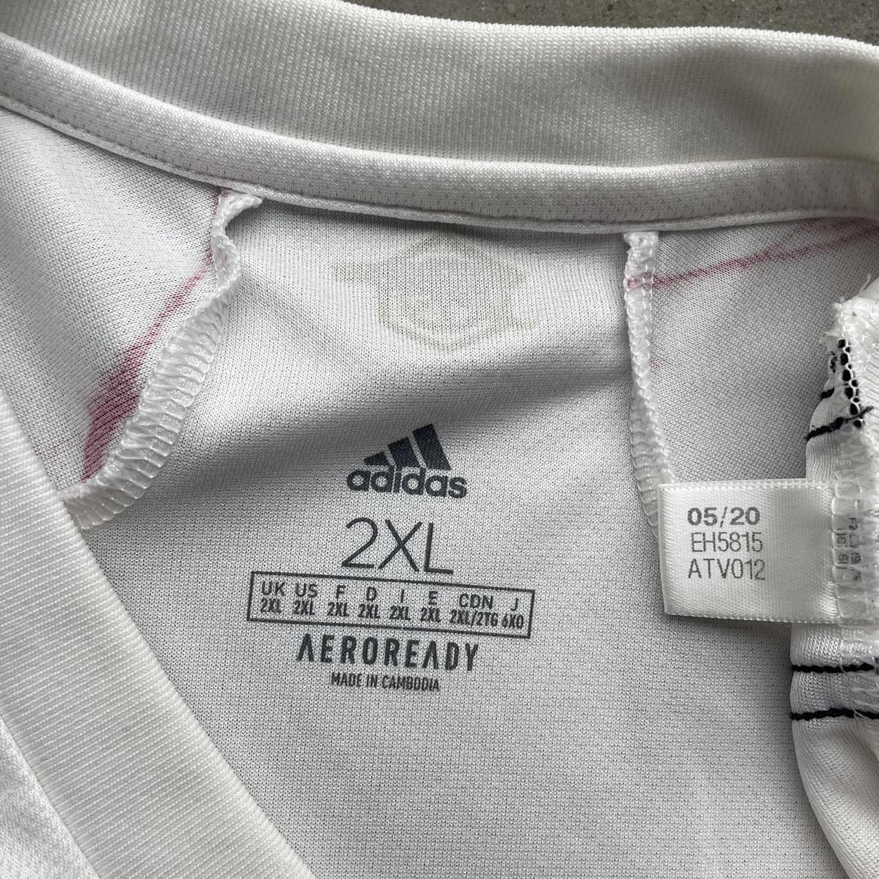 Adidas Arsenal away soccer jersey marble white Size... - Depop