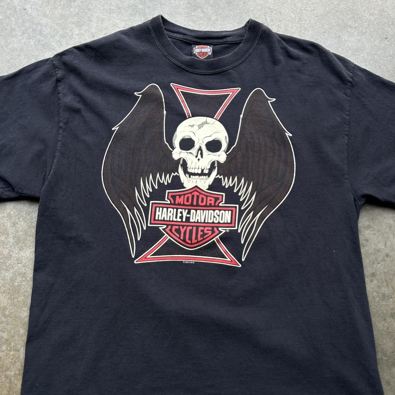 Y2K Harley Davidson motorcycles skull t shirt , Size...