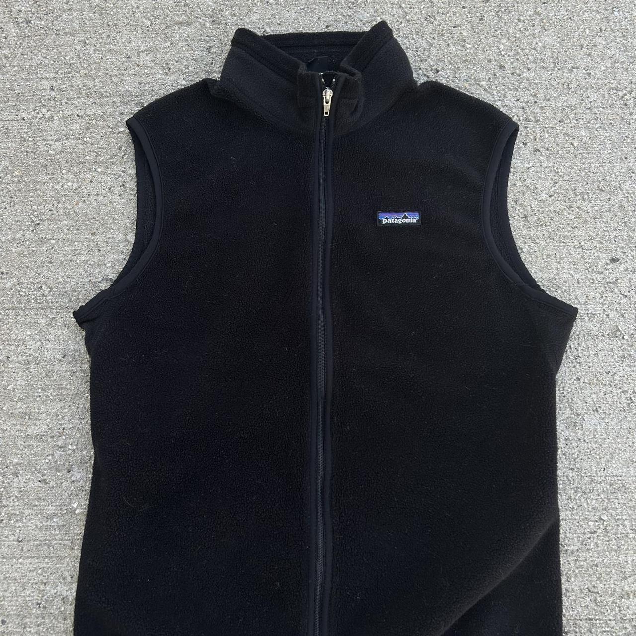 Vintage 90s Patagonia Fleece Vest Black Size medium... - Depop