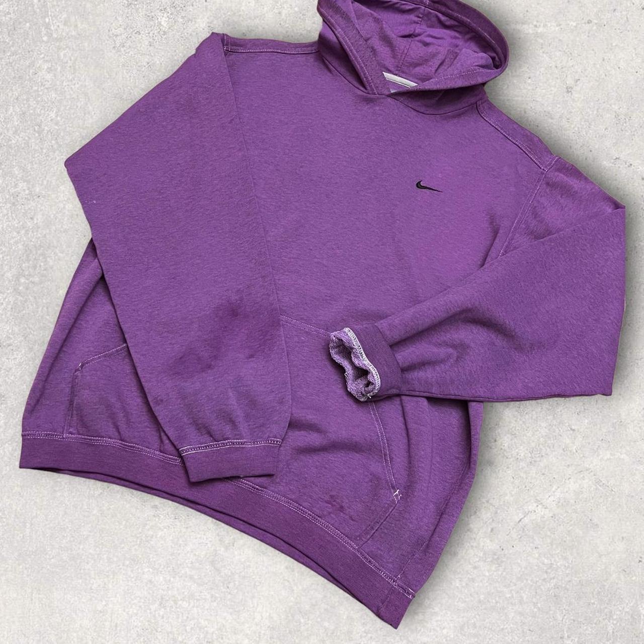 Nike Women's Purple and Navy Hoodie | Depop