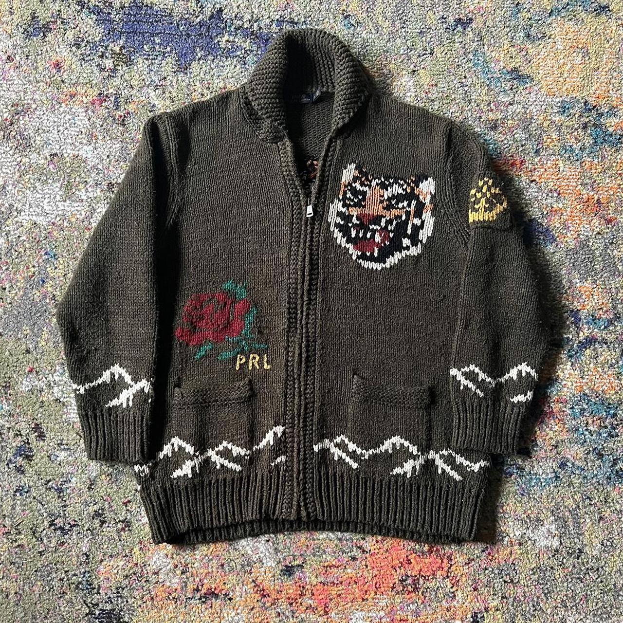 Ralph lauren tiger on sale cardigan