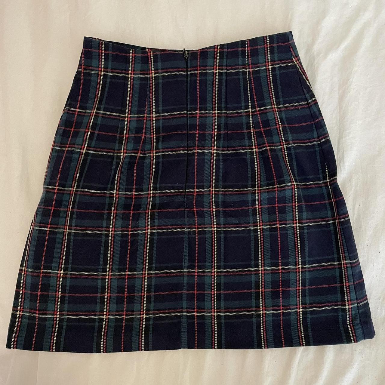 brandy melville plaid mini skirt blue green yellow... Depop