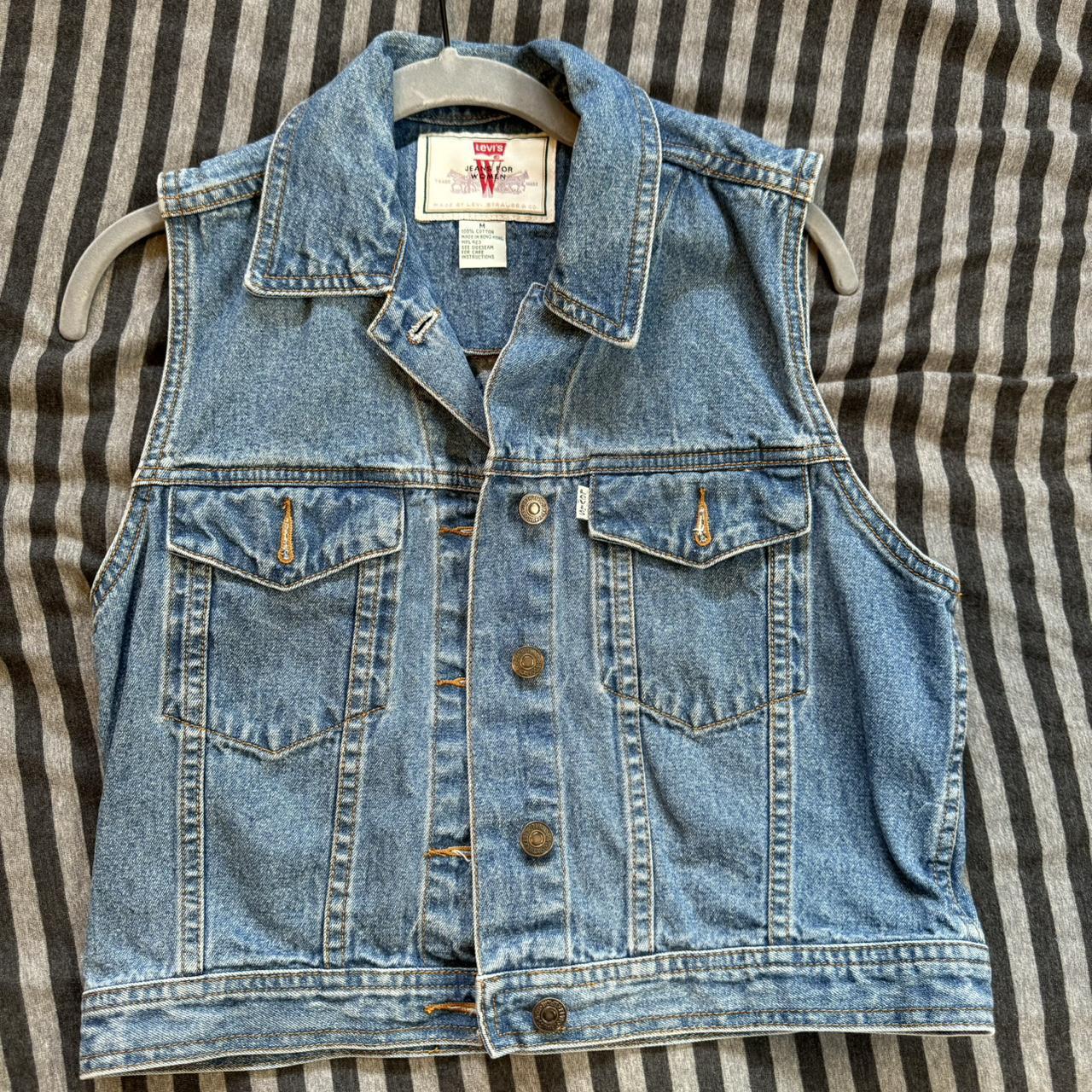 Levi's Women's Vest - Blue/Navy - M – Embroidered… - image 1