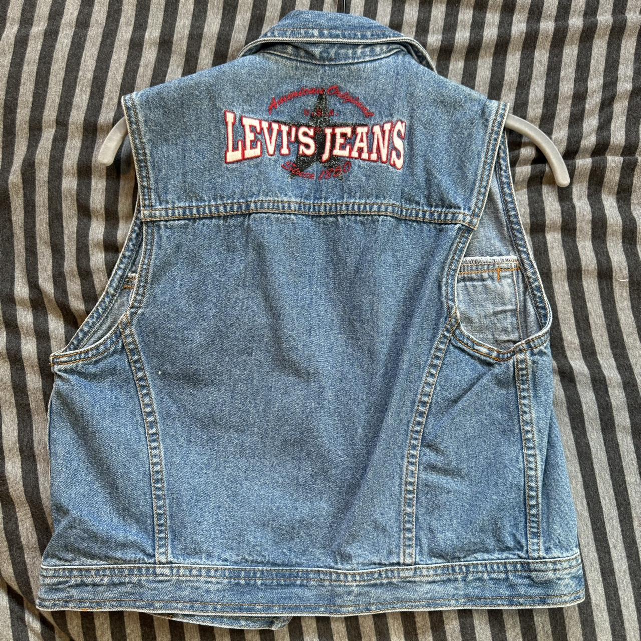 Levi's Women's Vest - Blue/Navy - M – Embroidered… - image 2