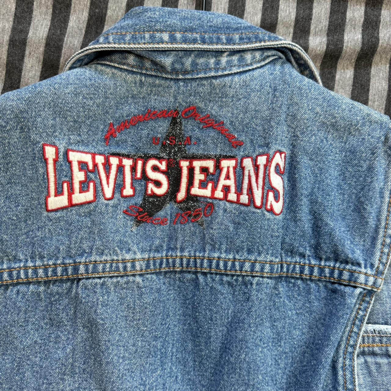 Levi's Women's Vest - Blue/Navy - M – Embroidered… - image 3