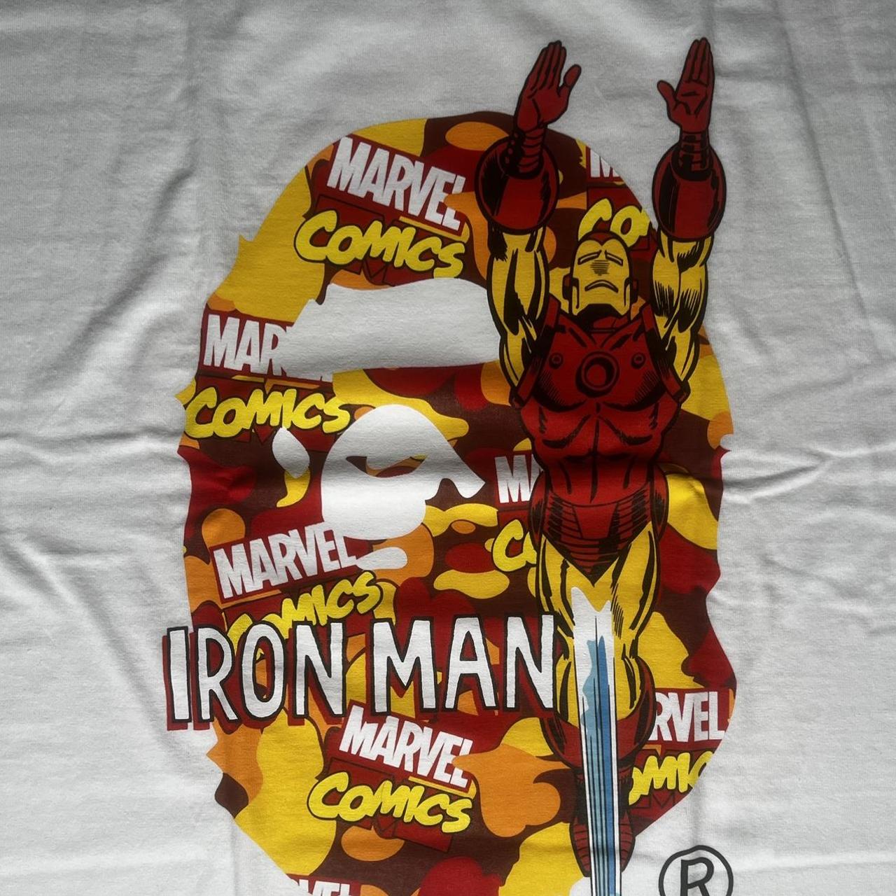 BAPE x Marvel Comics Camo Iron Man Tee Exclusive... - Depop