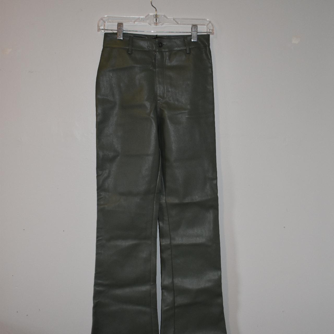 Motel Rocks Green Faux Leather Pants Depop