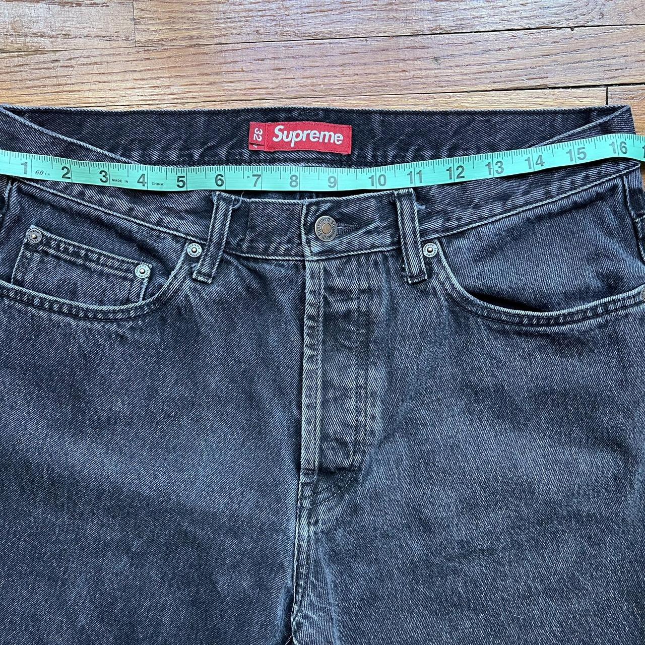 Supreme vintage black wash regular Jean Size 32 x... - Depop