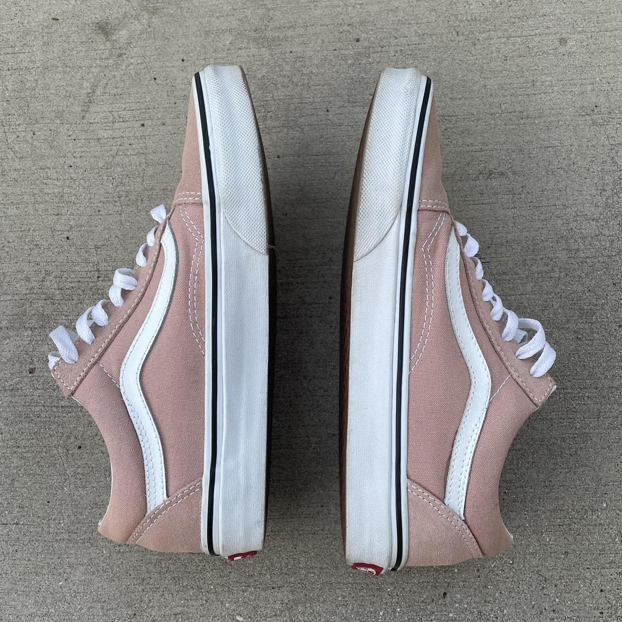 Vans old skool mahogany rose & best sale true white skate shoes