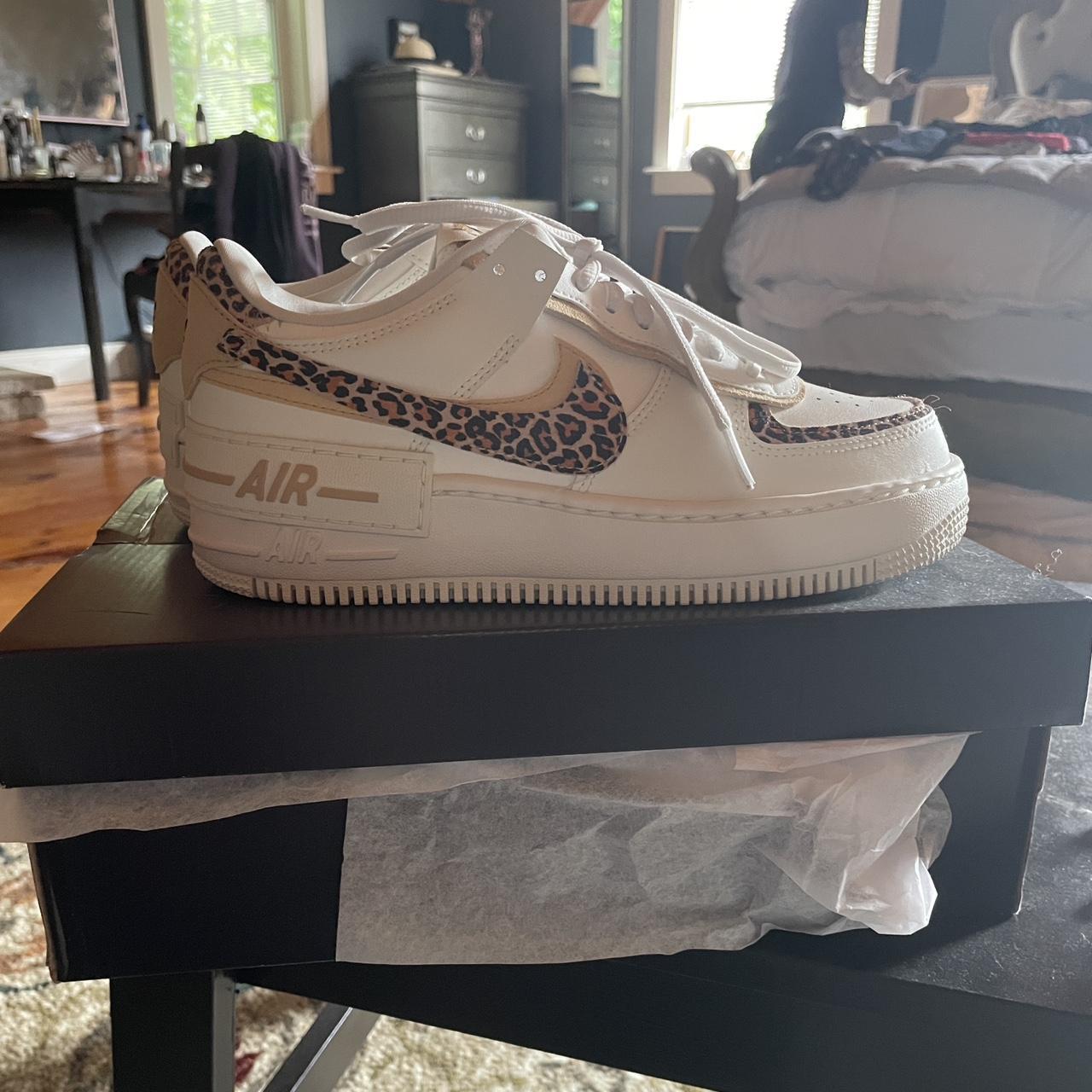 Cheetah print air outlet force 1s