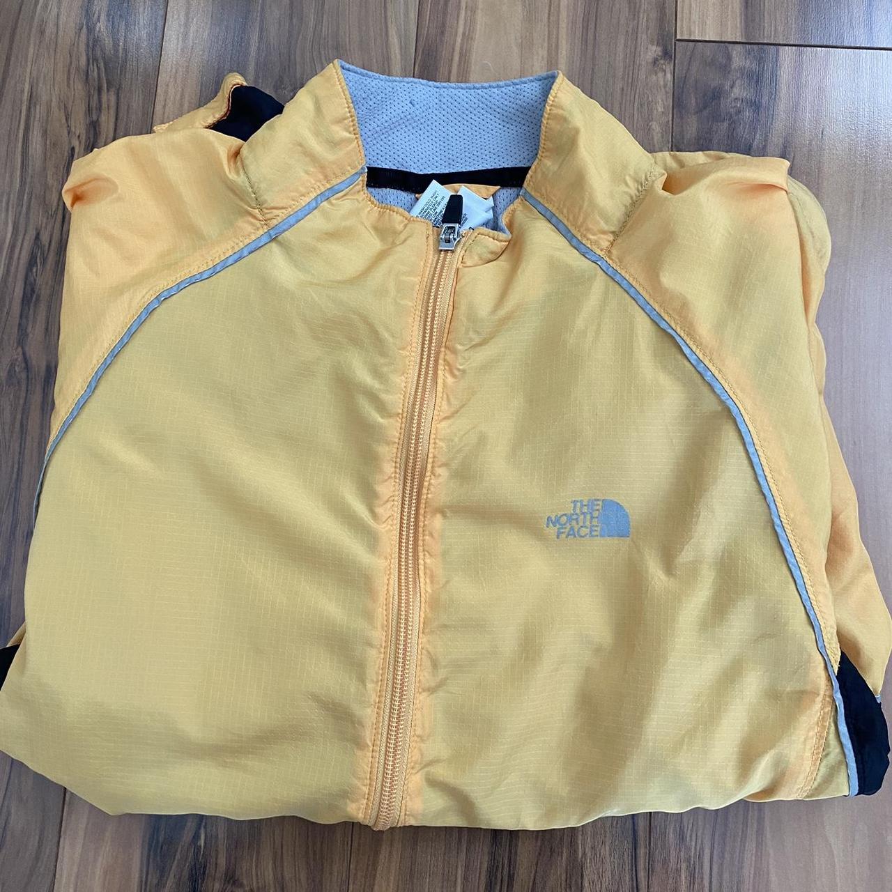 The North Face Women's Yellow and Black Hoodie | Depop