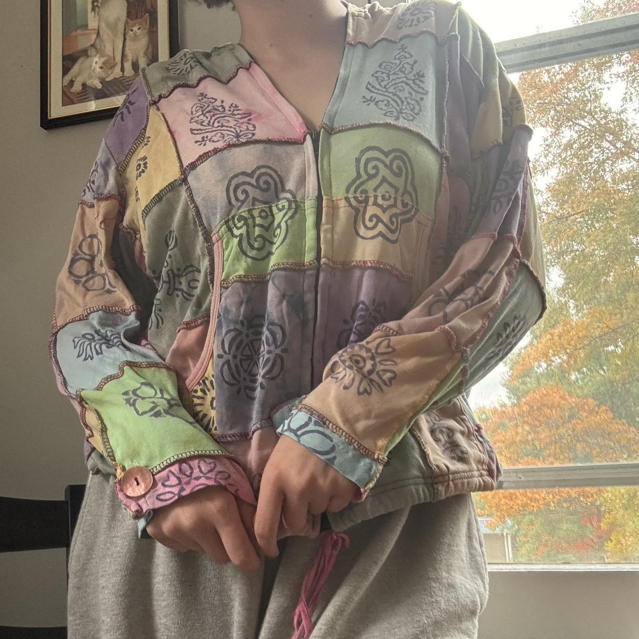 Women's Jacket - Multi - M – Colourful patchwork … - image 2