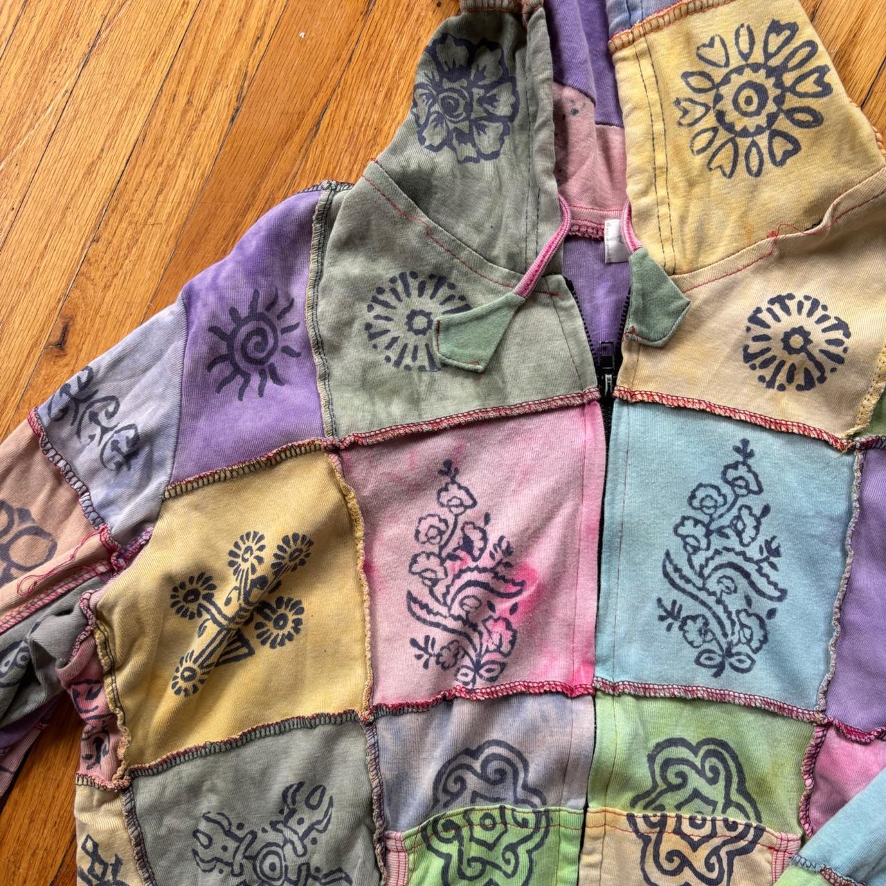 Women's Jacket - Multi - M – Colourful patchwork … - image 5