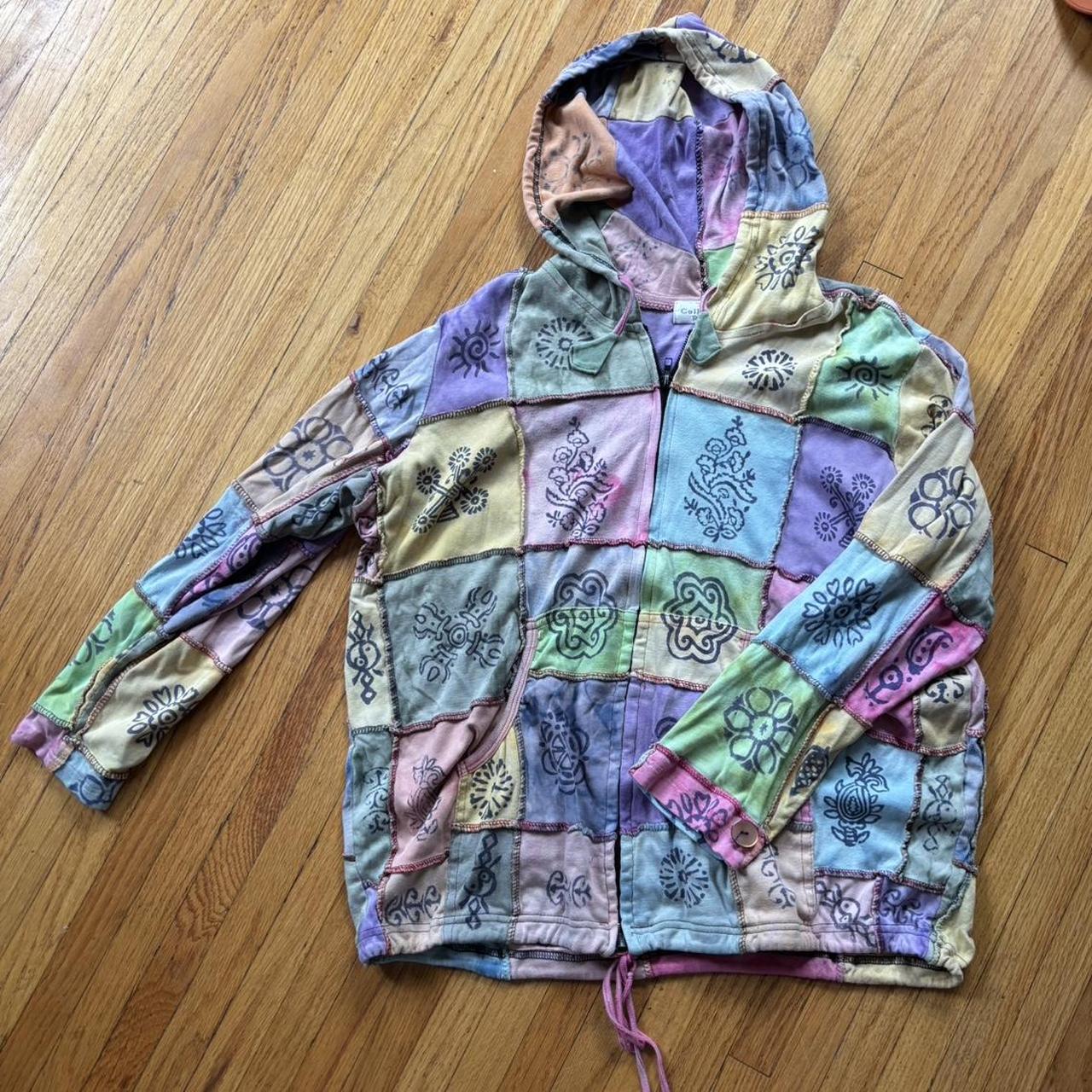 Women's Jacket - Multi - M – Colourful patchwork … - image 3