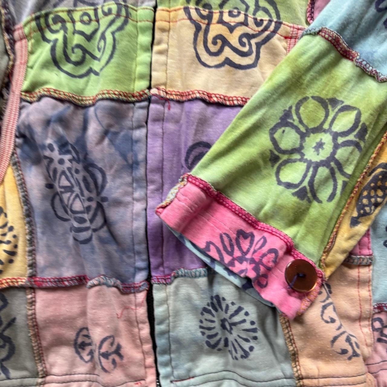 Women's Jacket - Multi - M – Colourful patchwork … - image 4