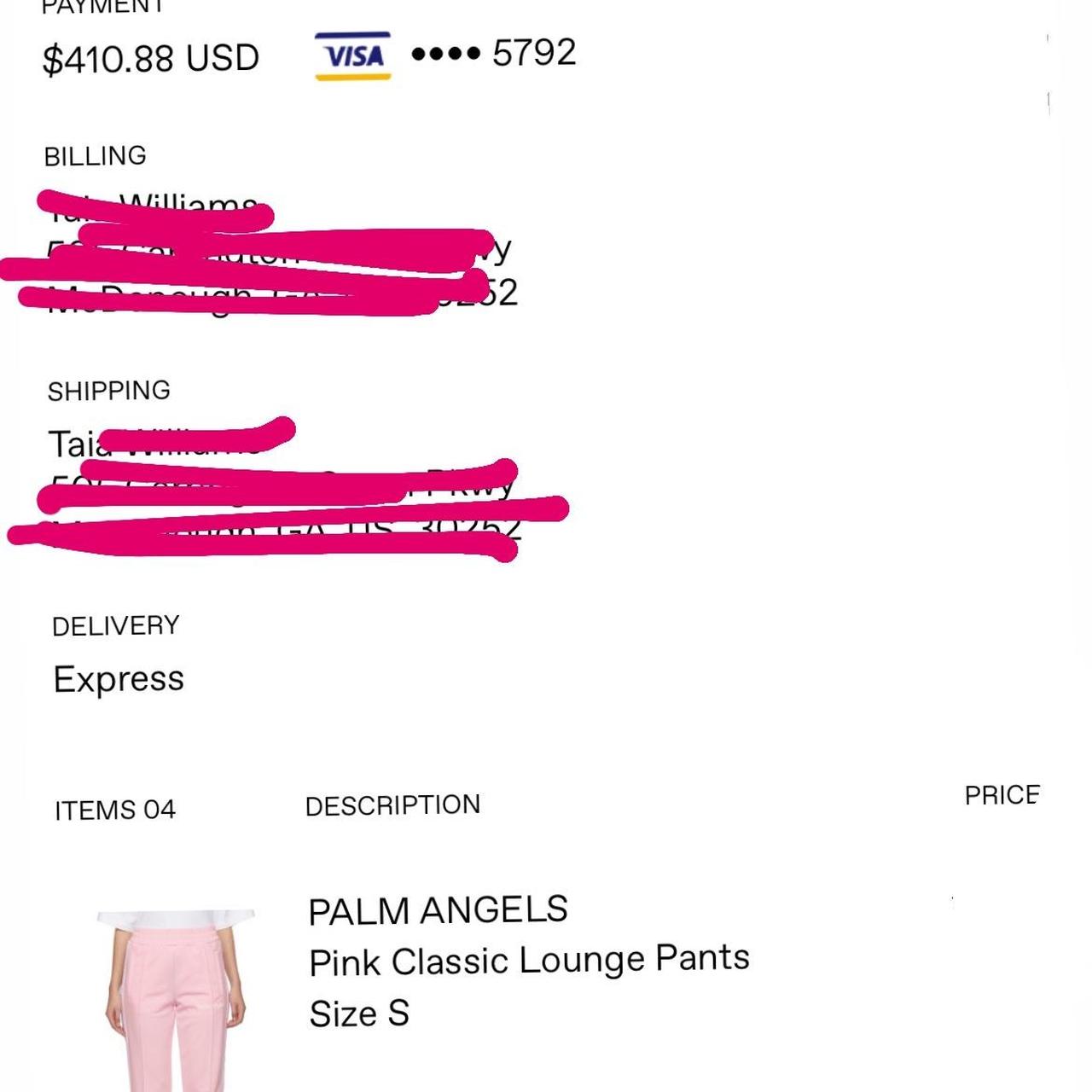 Palm Angels Women's Pink Trousers (4)