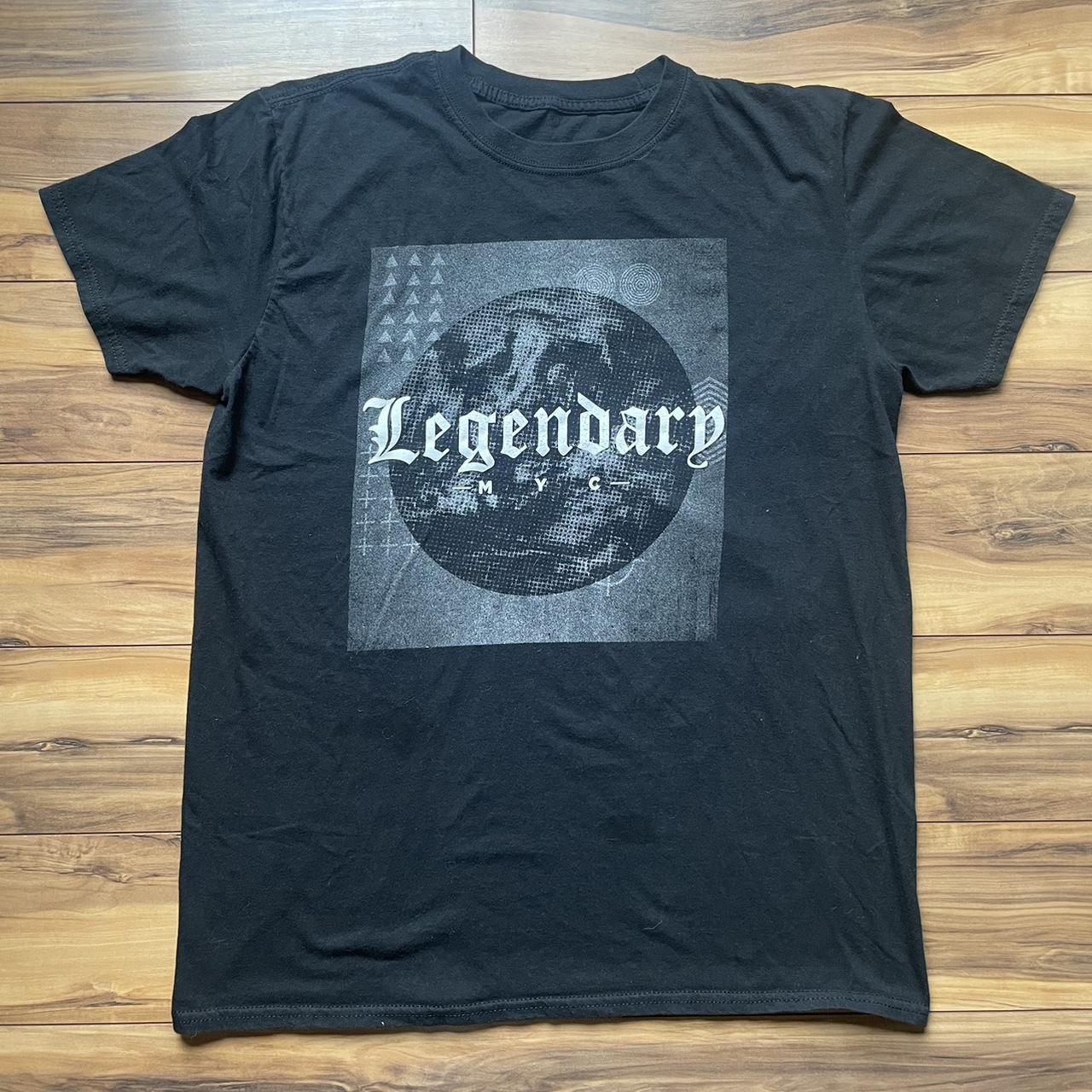 Legendary myc black tShirt Black T-shirt Grey print... - Depop