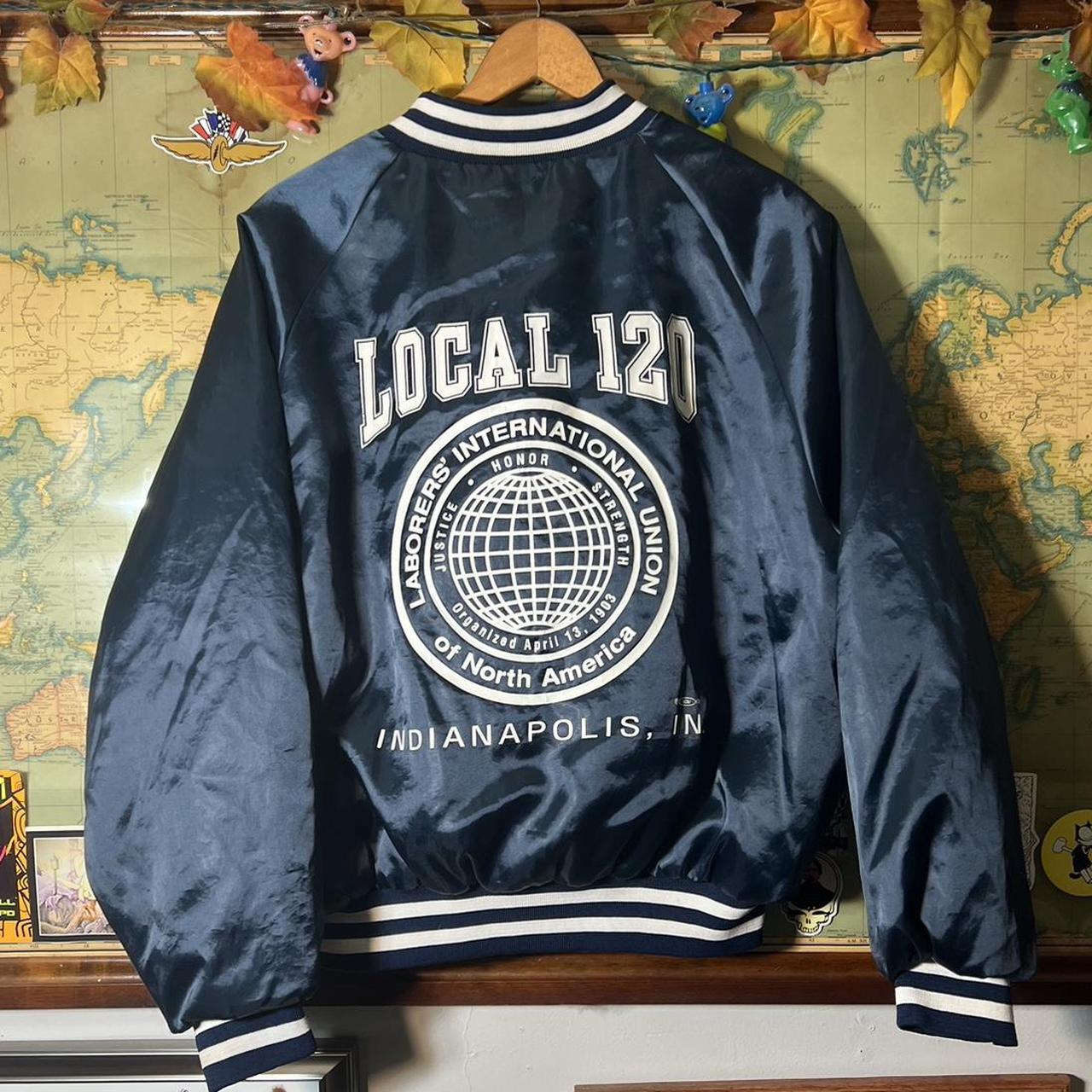 American Vintage Men's Bomber Jacket - Navy - XL