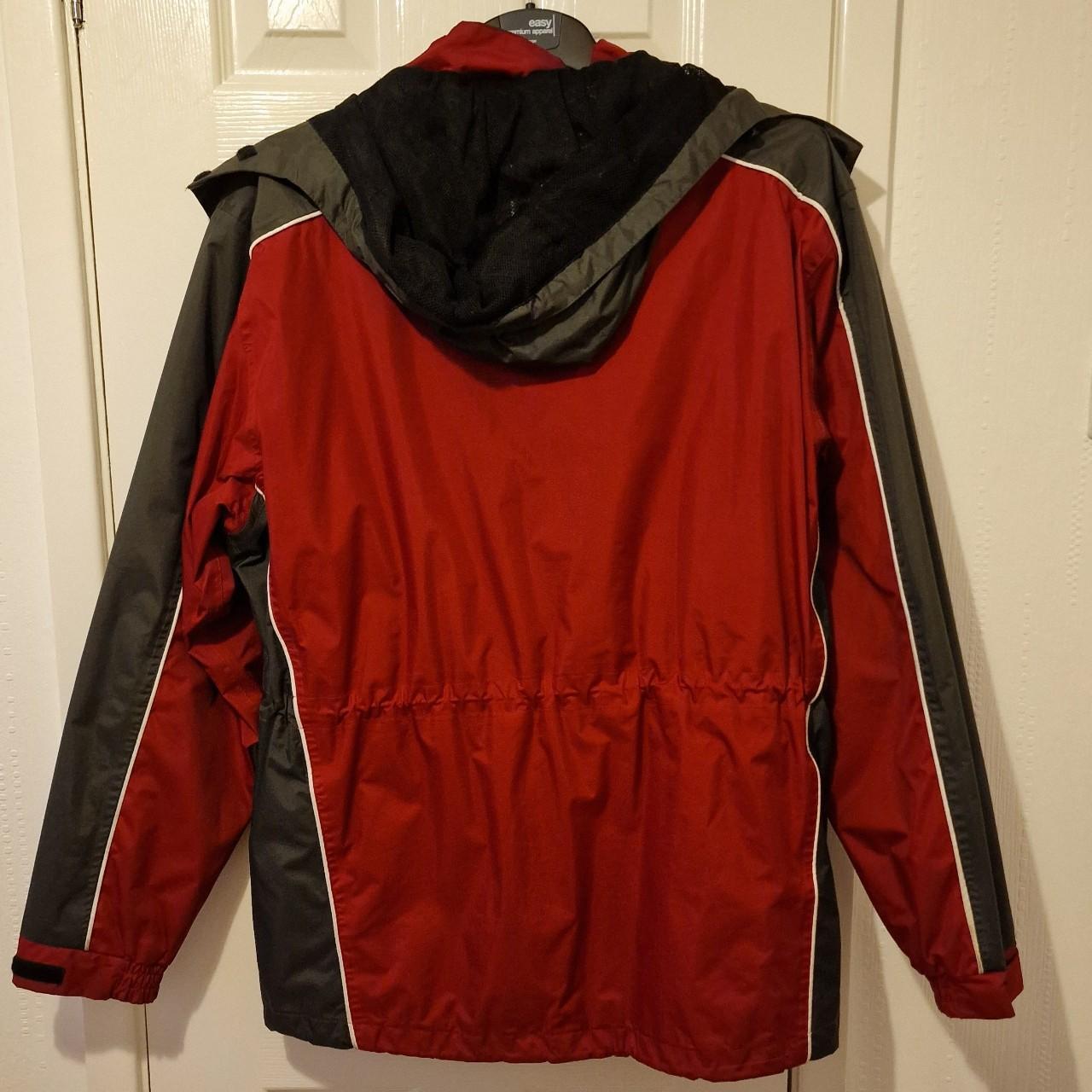 Men's Red and Grey Coat | Depop