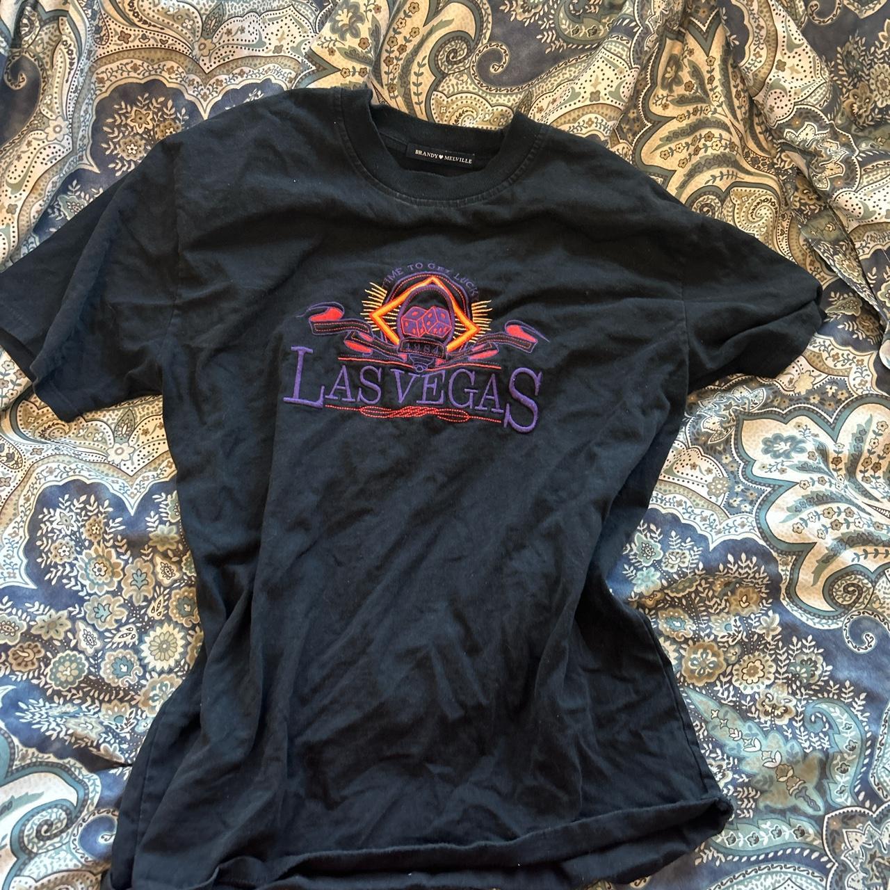 Brandy Melville embroidered Las Vegas tee! Barely... Depop