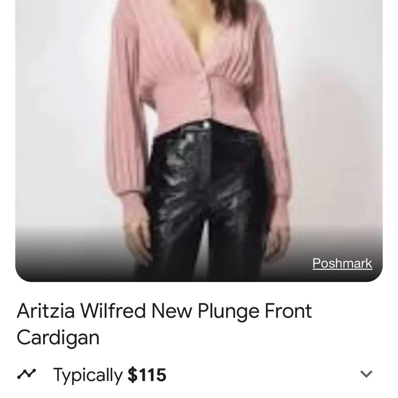 Aritzia newest plunge front cardigan poetic pink