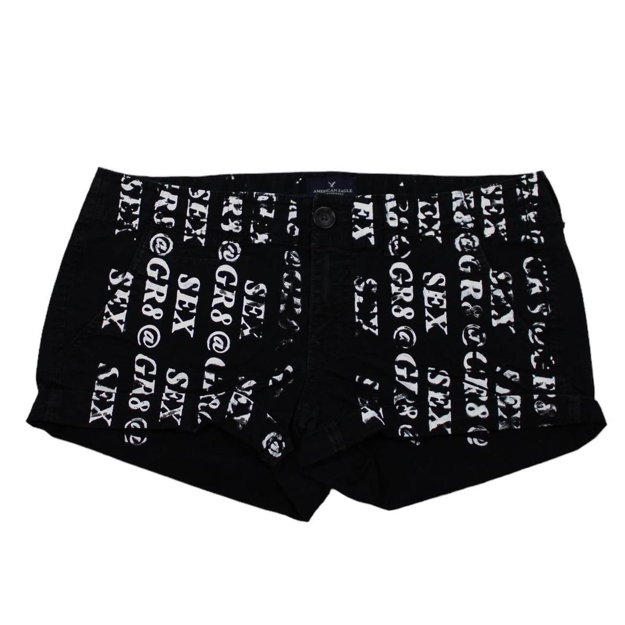 Gr8@sex shorts🖤 one of a kind, handmade,... - Depop