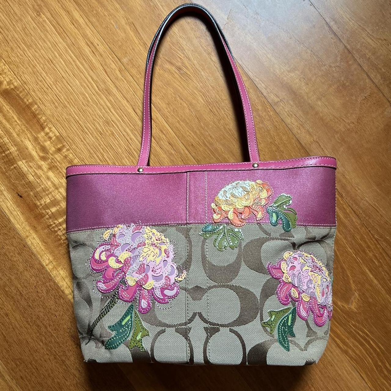 Coach bag with on sale flowers