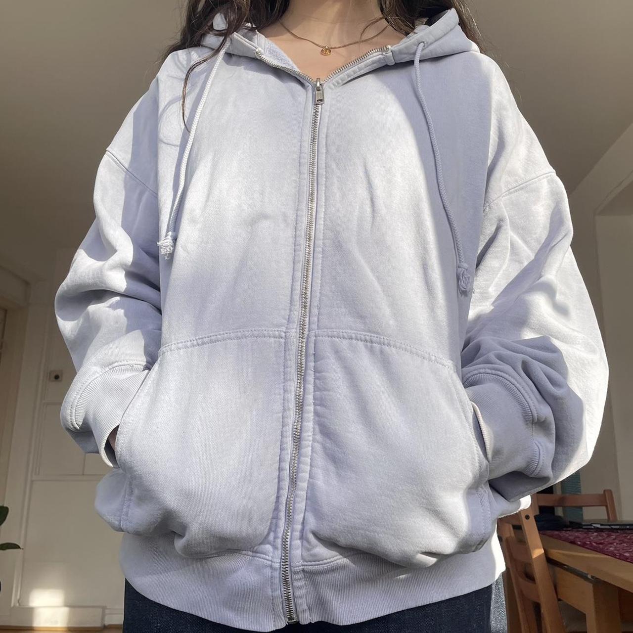 Brandy Melville Women's Blue And Purple Hoodie | Depop