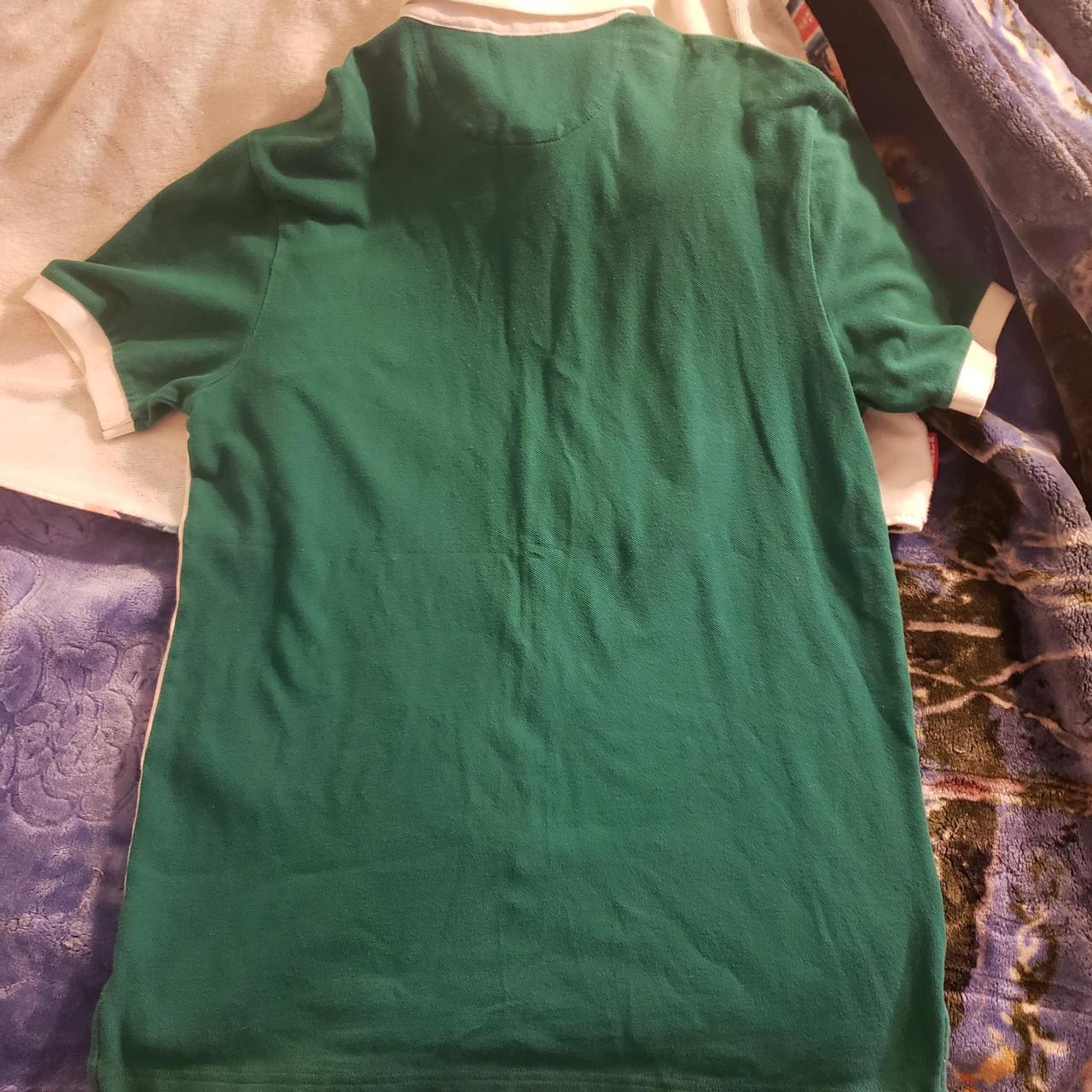 Chaps Men's White and Green Poloshirts Depop