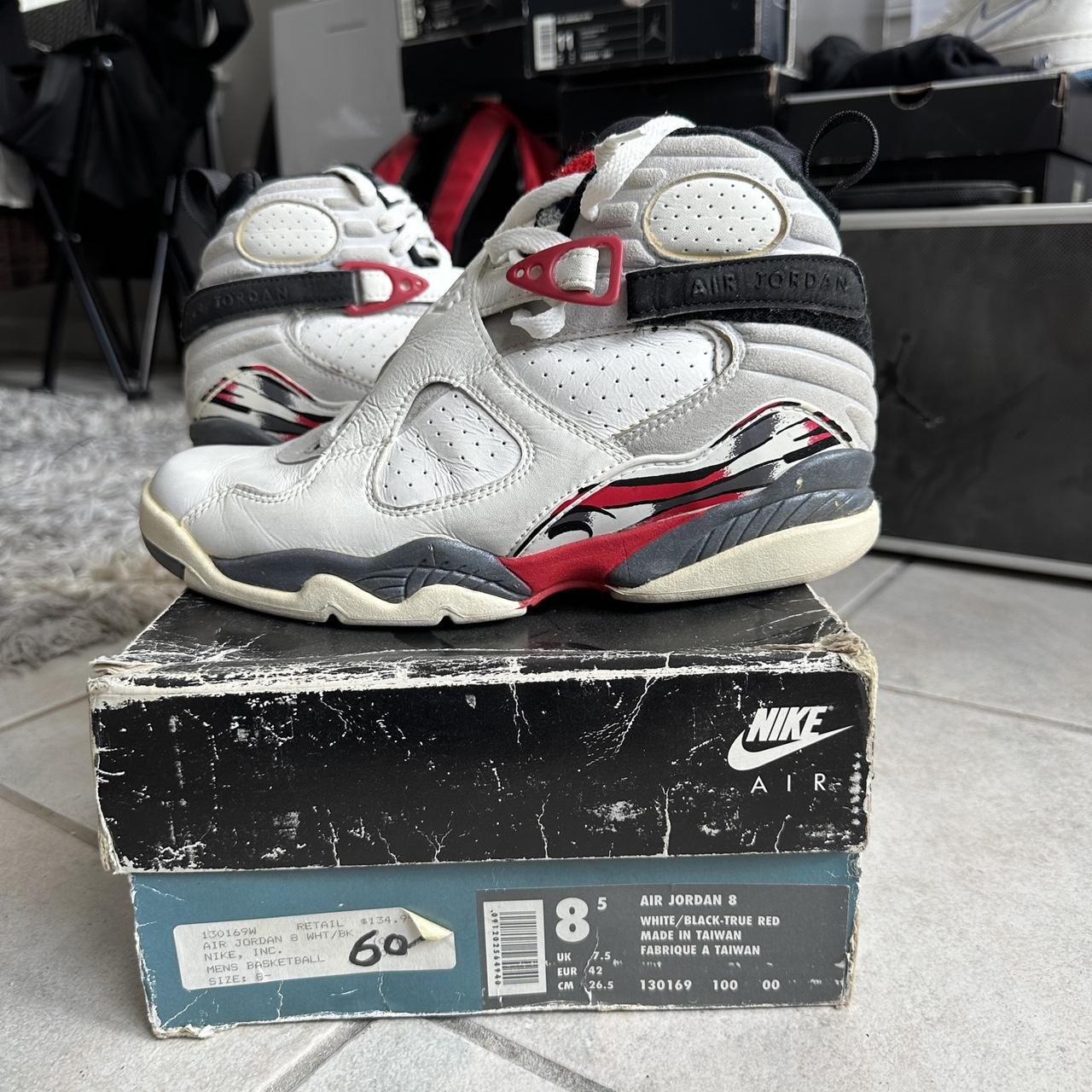 Size 8.5 Jordan 8 OG Bugs Bunny 1993 Aqua Playoff. Depop