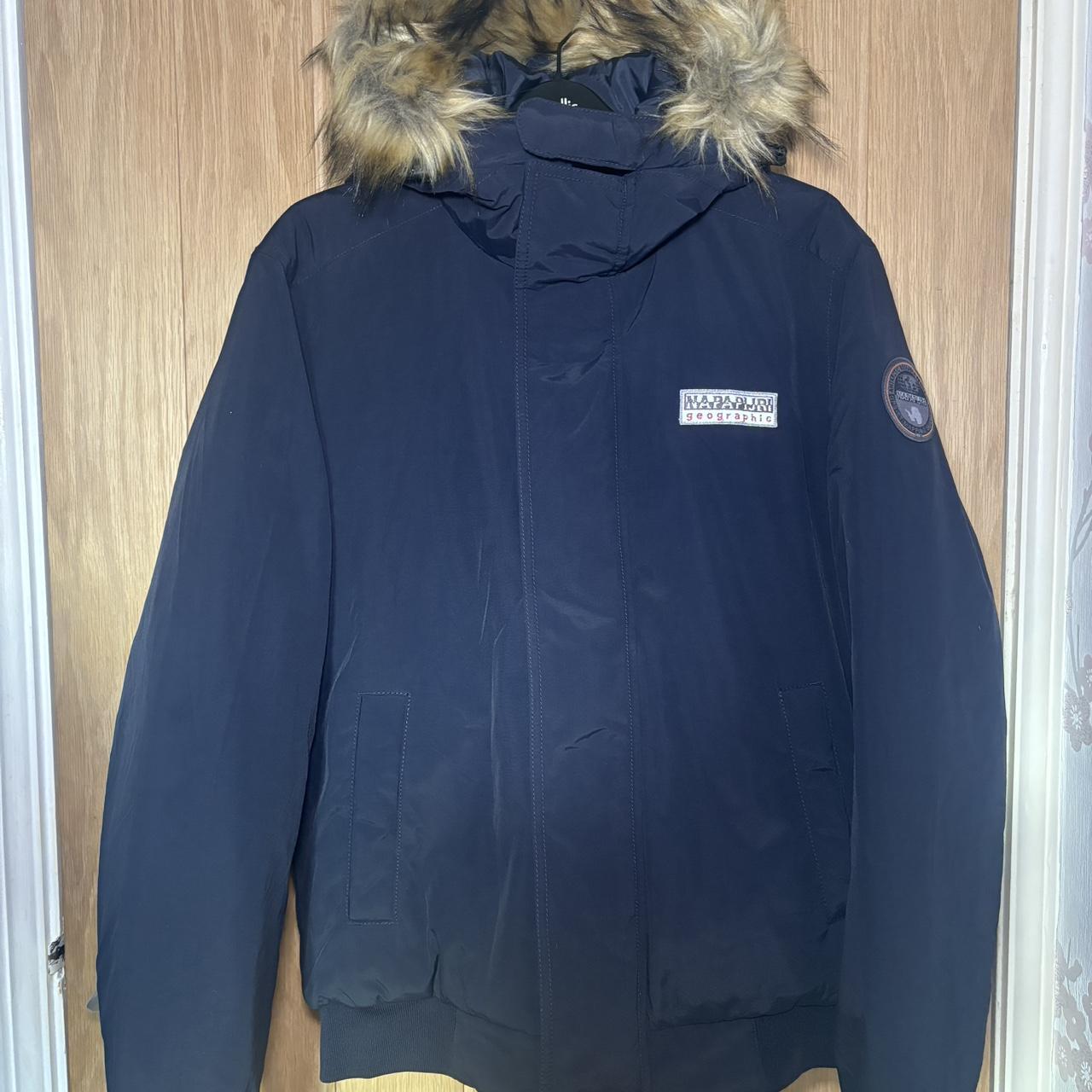 Men's Napapijri Fur Coat Size Small Depop