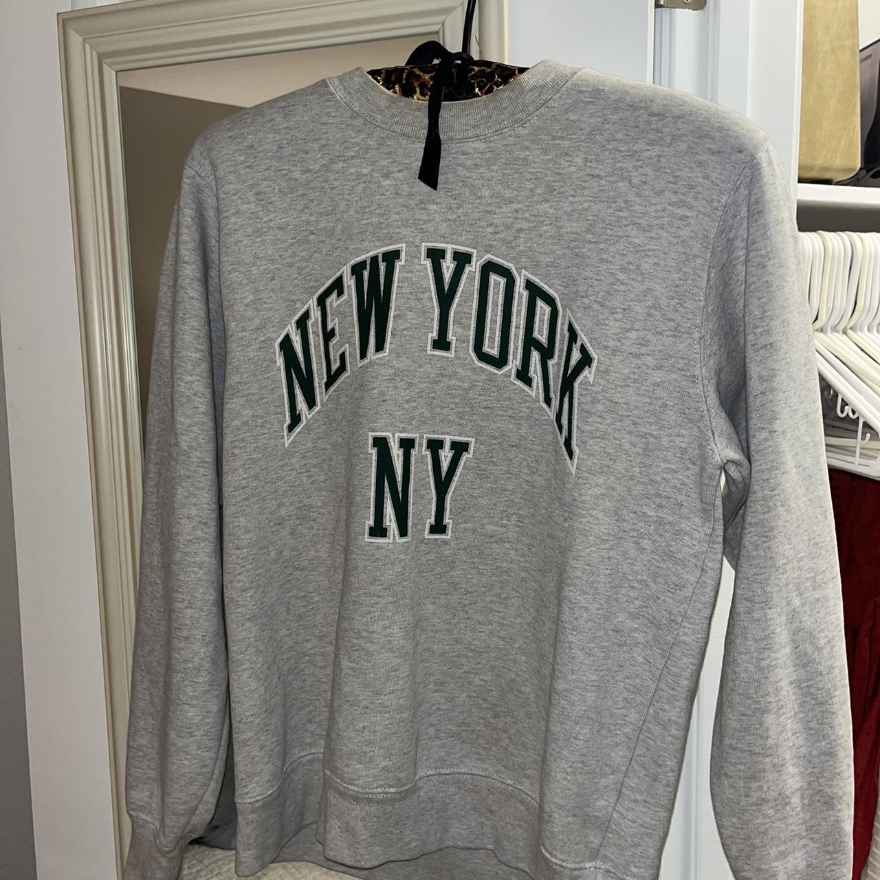 Brandy Melville New York NY grey pullover. fits like - Depop