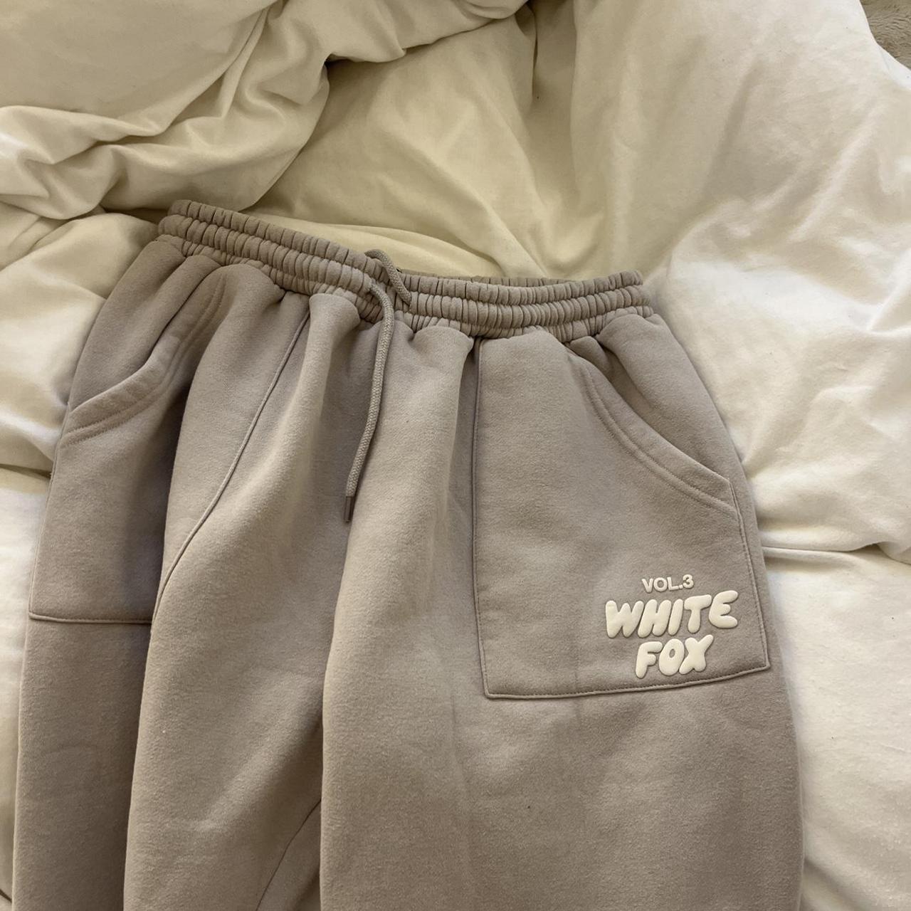 White fox joggers shade moon Never worn Size medium - Depop