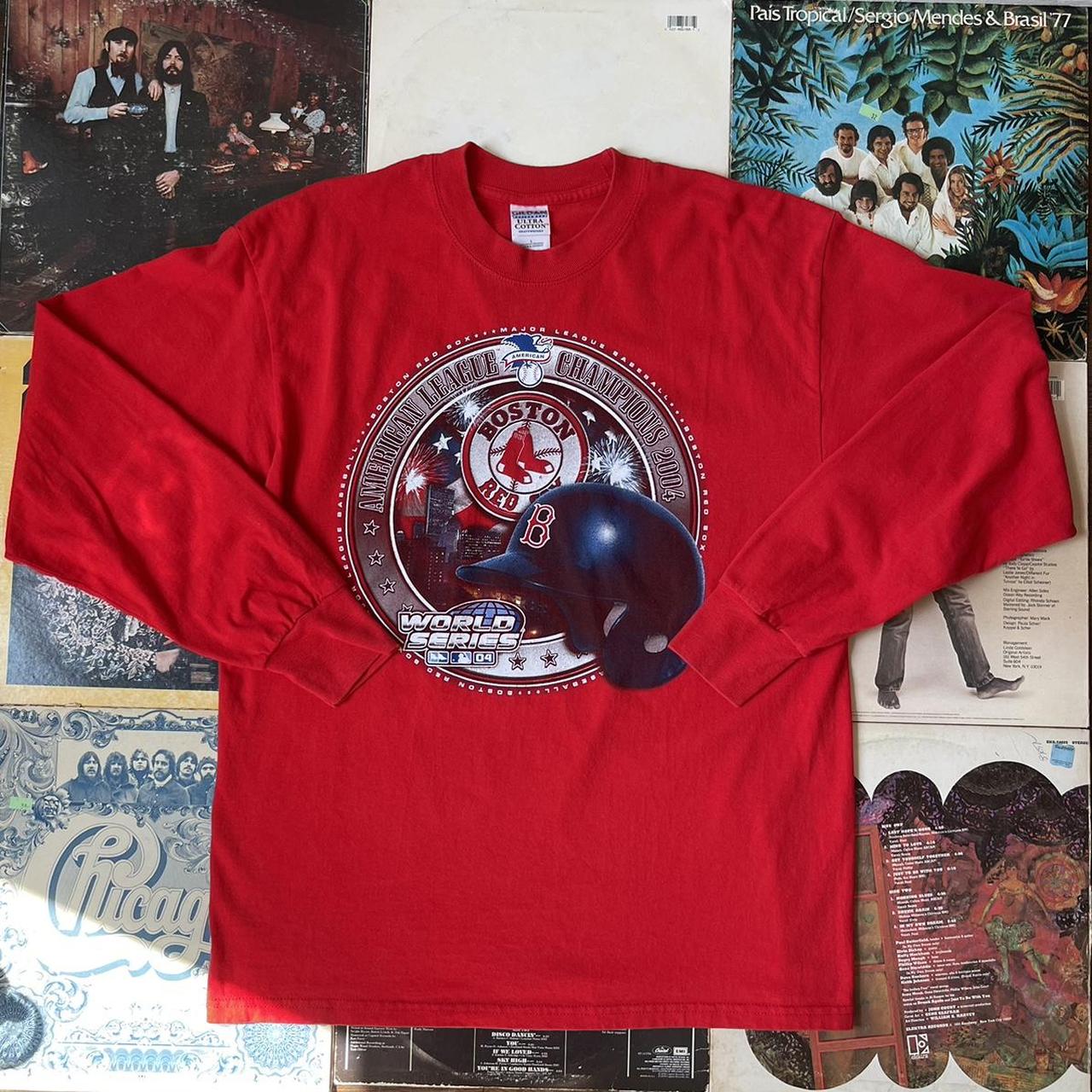 Boston Red Sox Red Long Sleeve B Logo Shirt
