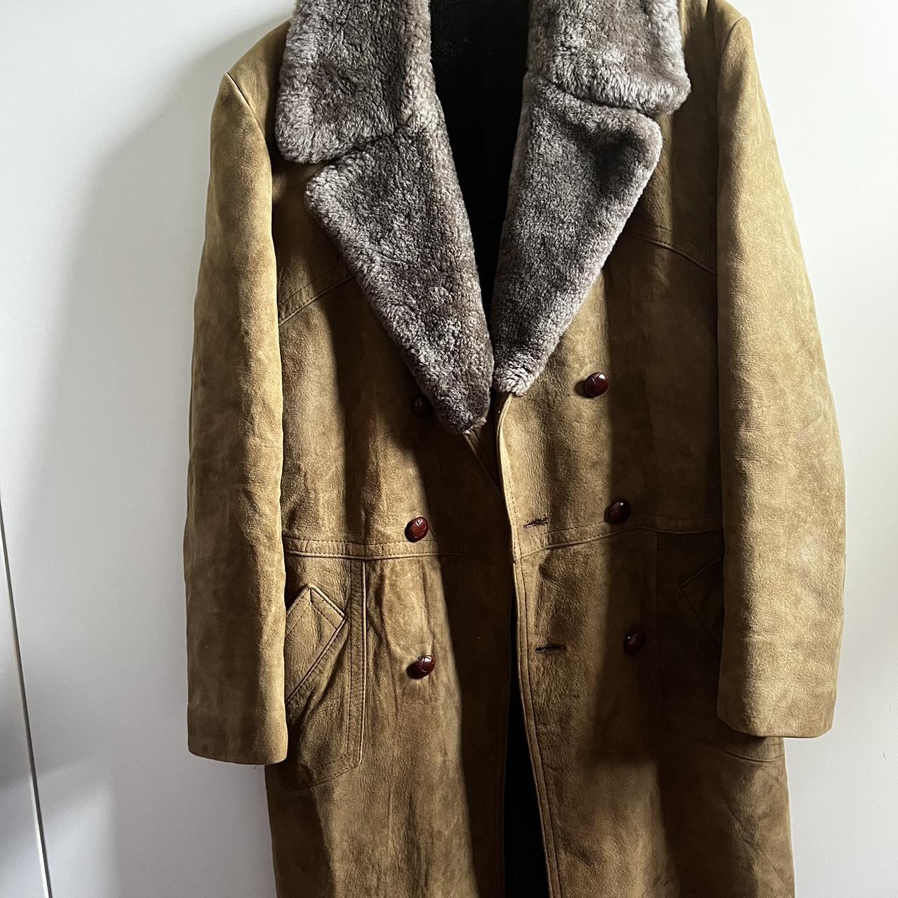 Men’s sheepskin style coat come as seen - Depop