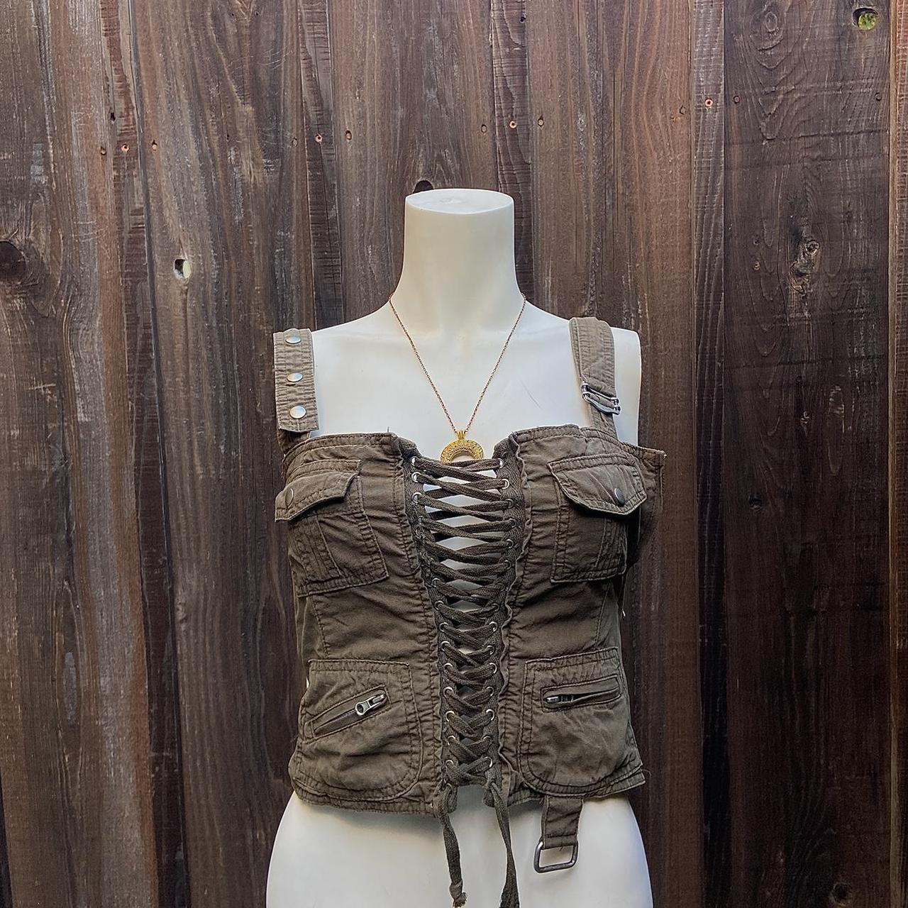 Jaded London corset top on army green Can zip up all... - Depop