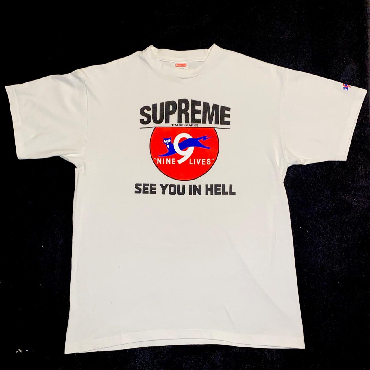 Rare 2009 Supreme 9 Lives Tee White Release Depop