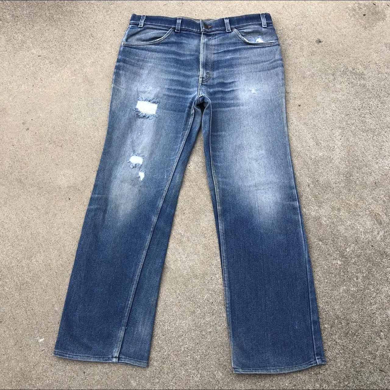 Vintage 80s Levi’s blue tab straight leg jeans size... - Depop