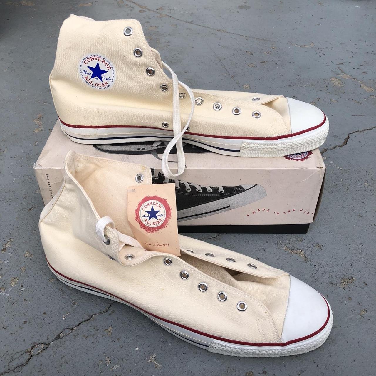Deadstock 90s made in USA converse all star shoes... - Depop
