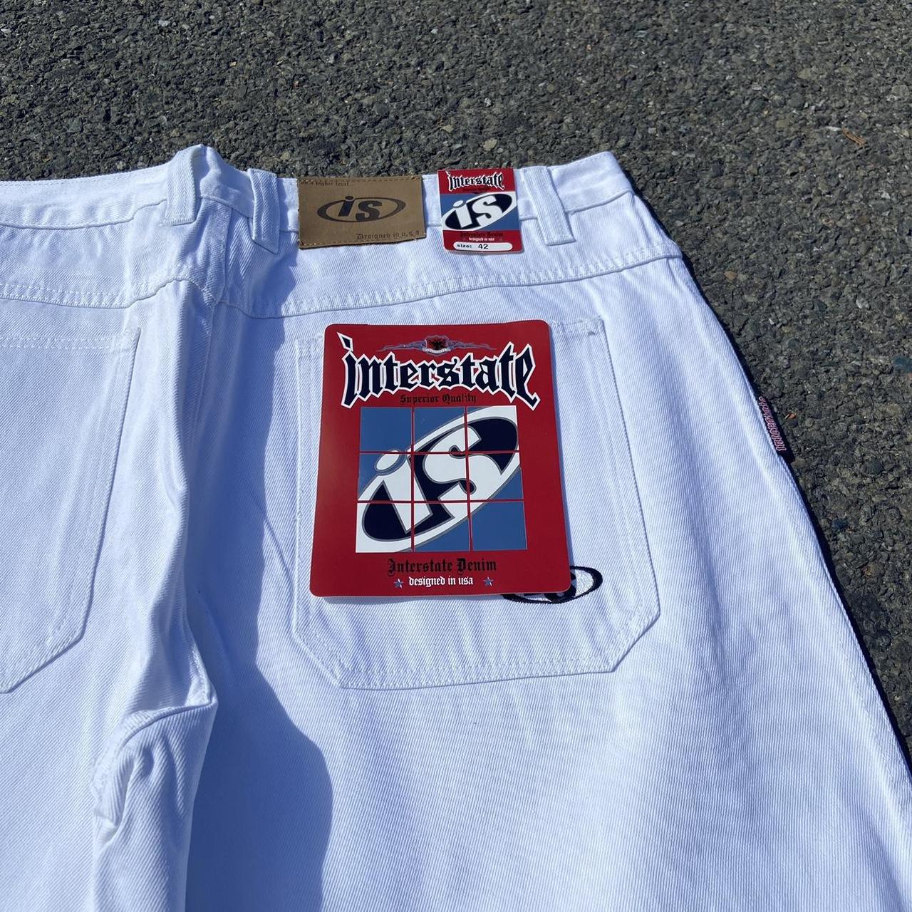 Deadstock 90s interstate wide leg skater jeans size... - Depop