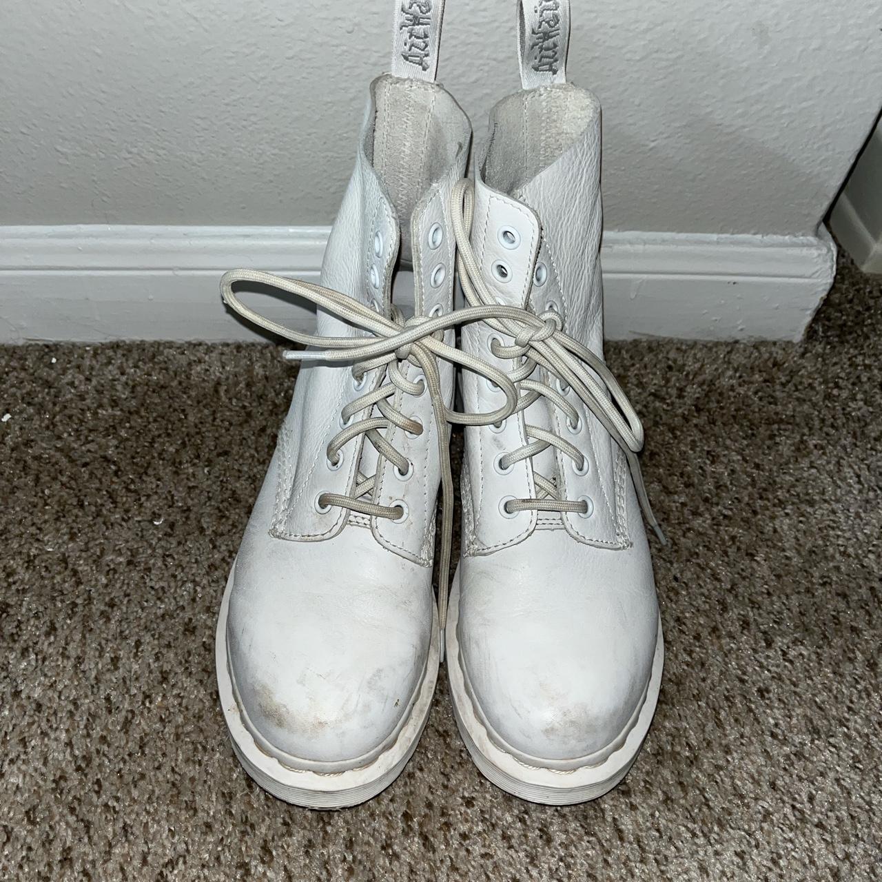 white martens, a little dirty but nothing