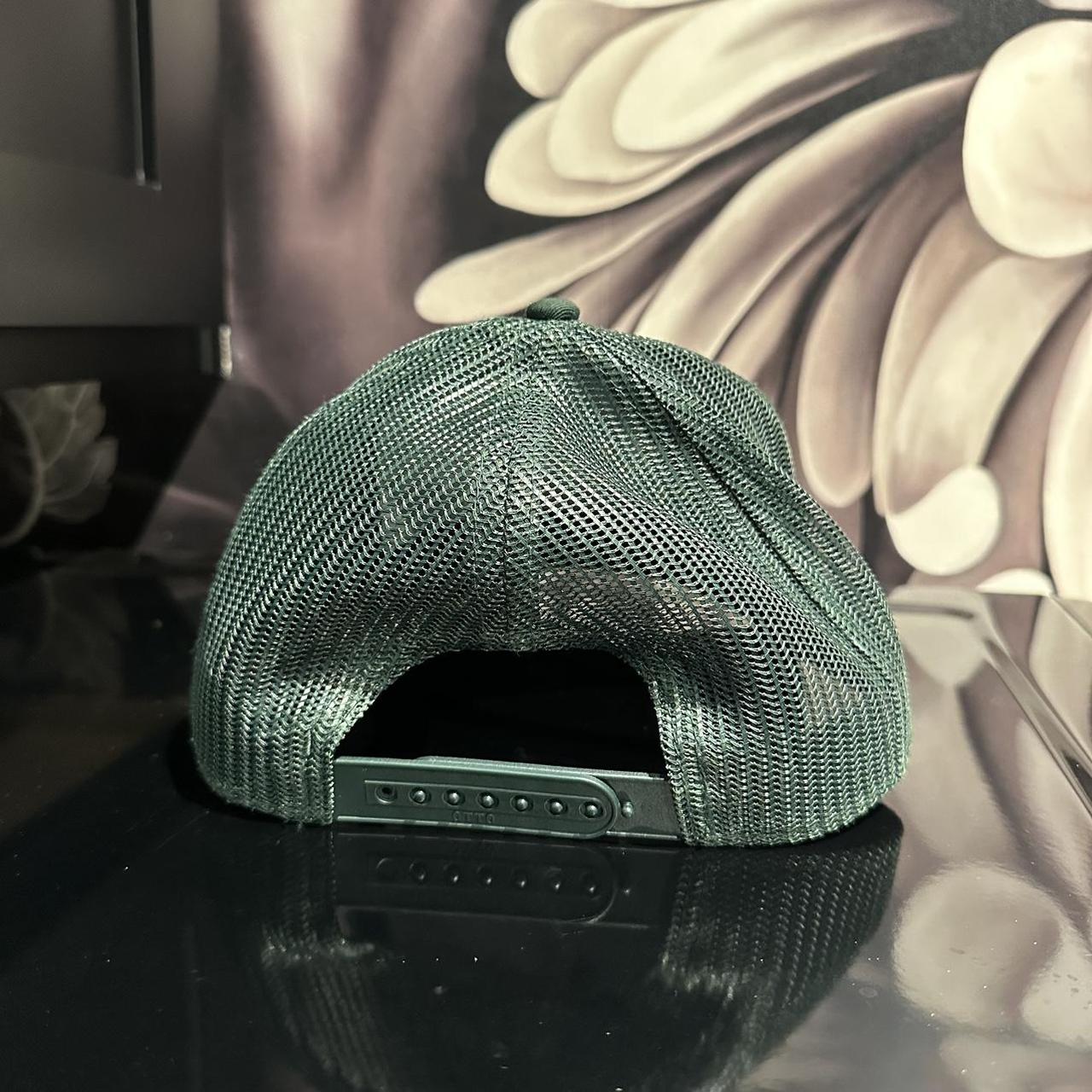 Men's White and Green Hat | Depop