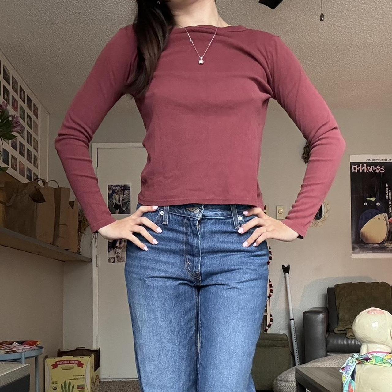 Brandy muted red long sleeve