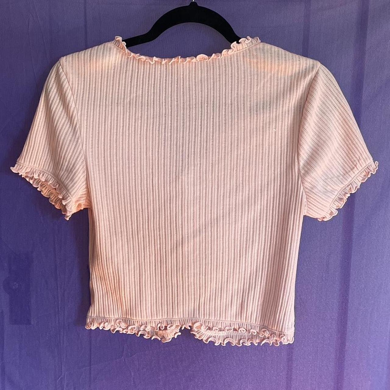 Baby pink frilly Levis top🌸. Def has a western vibe... - Depop