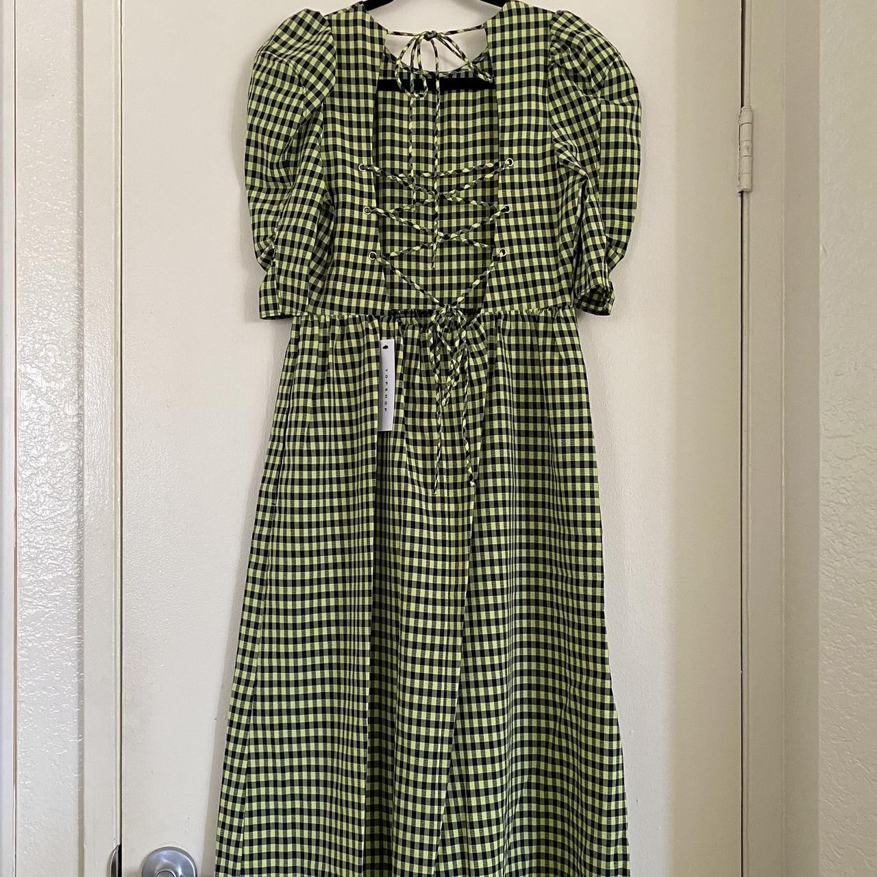 Women's Green and Black Dress | Depop