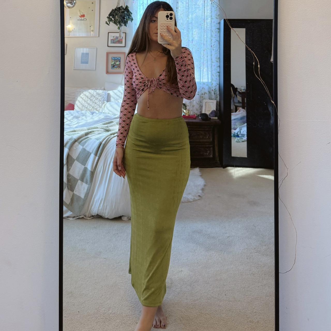 Princess Polly Women's Skirt Green/Khaki – princess polly