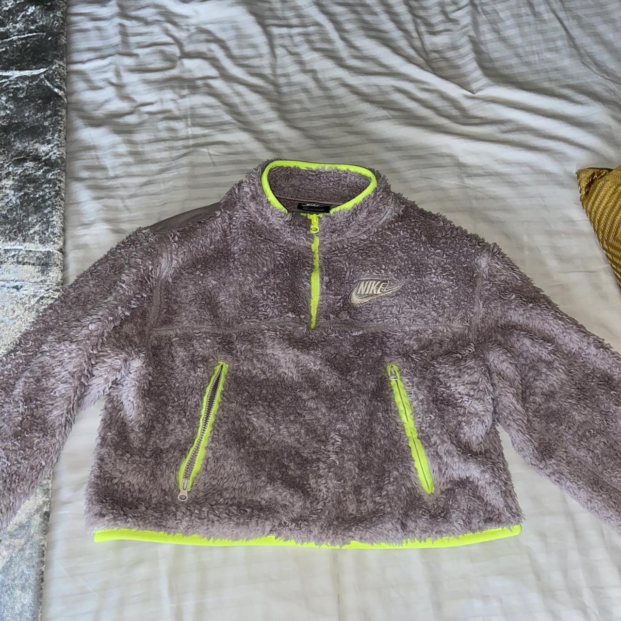 Nike fluffy half zip sale