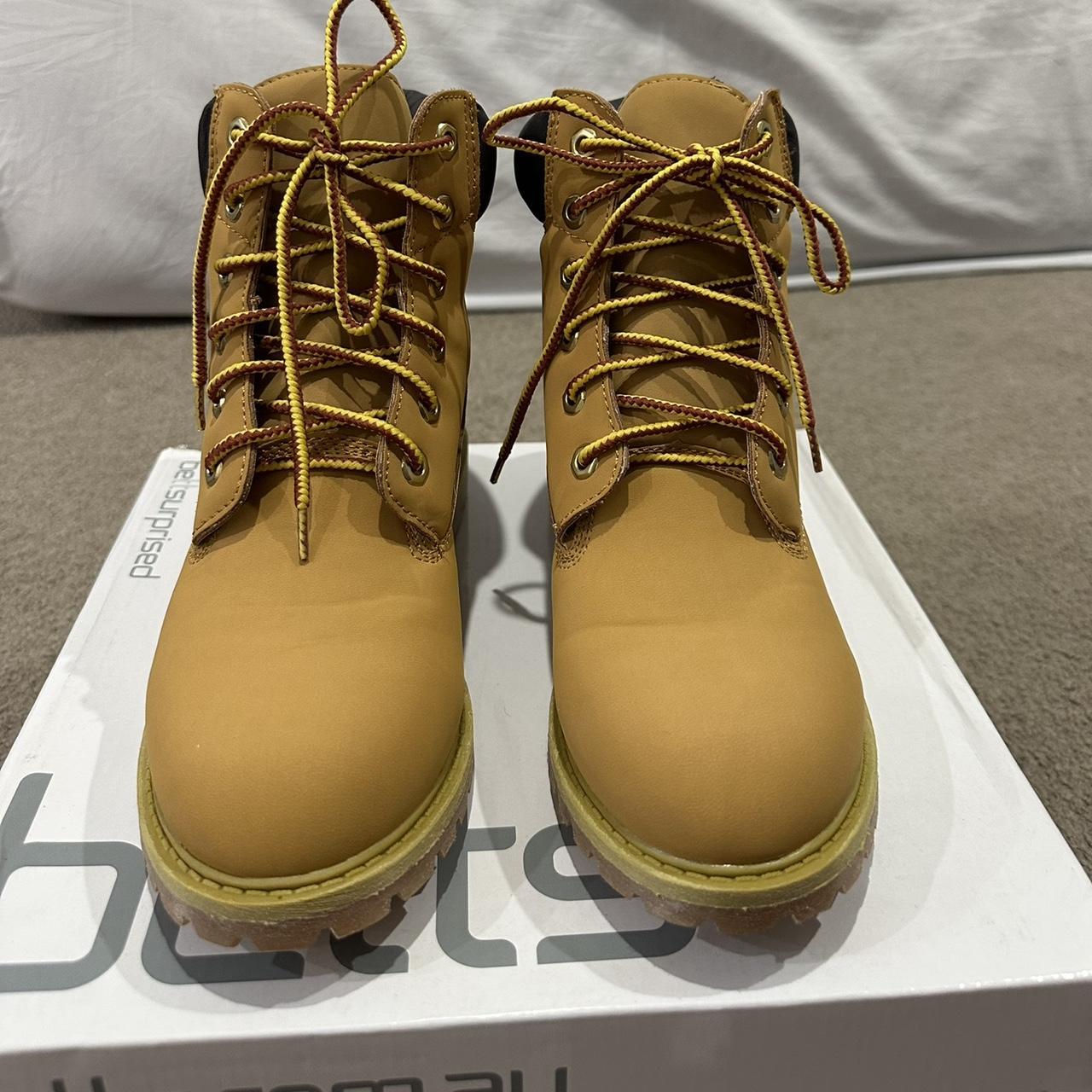 Betts Mustard Combat Boots Never been worn and in... Depop