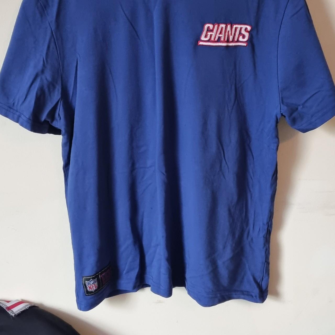 Blue NFL NY Giants Long Sleeve Shirt Size: Large - Depop